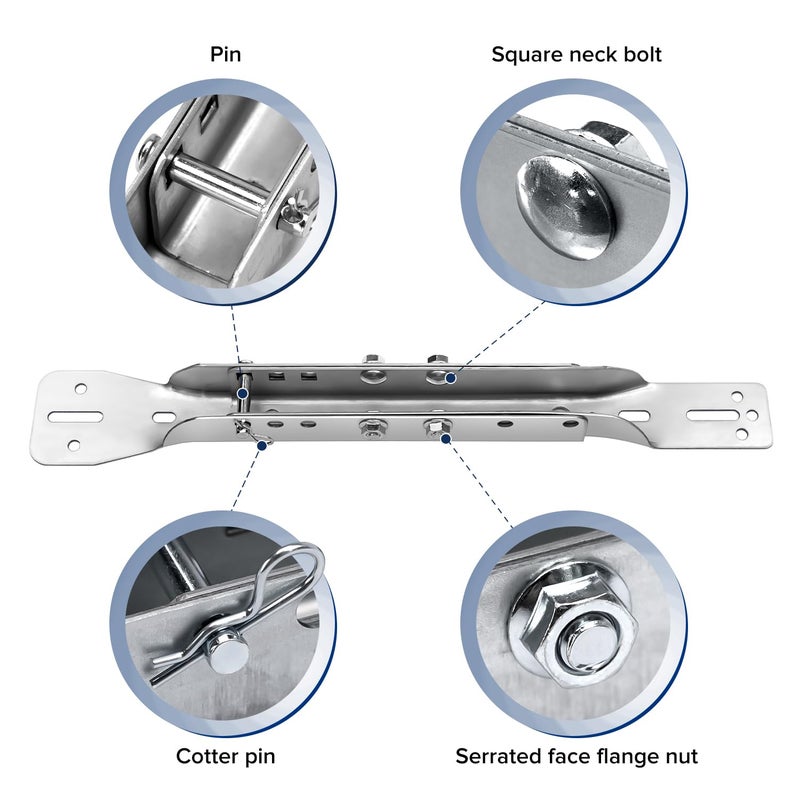 MS.GD Magisale Garage Door Parts Bracket Adjustable Reinforcement Bracket, Carbon Steel Zinc Plated - Image 3